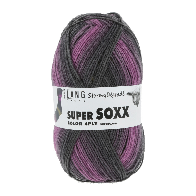 [Lang Yarns] Super Soxx Stormy Degrade 336 Tsunami op = op