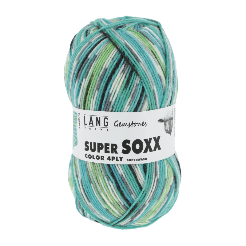 [Lang Yarns] Super Soxx Color 387 Turqoise op = op