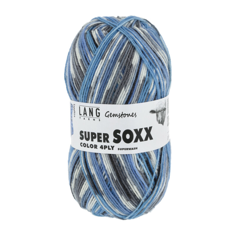 [Lang Yarns] Super Soxx Color 388 Sapphire op = op