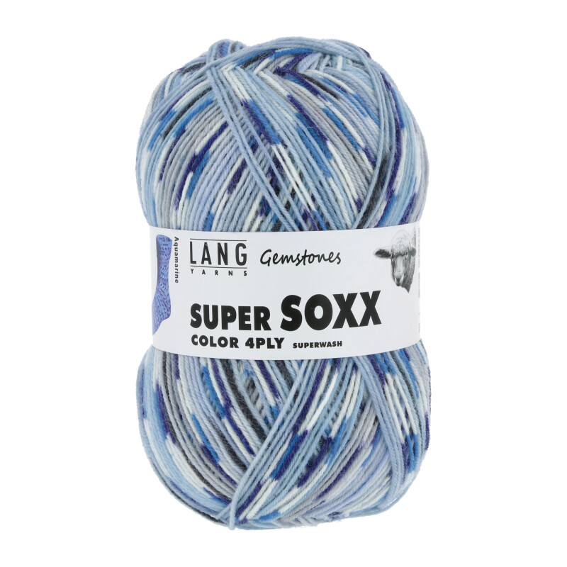 [Lang Yarns] Super Soxx Color 390 Aquamarine op = op
