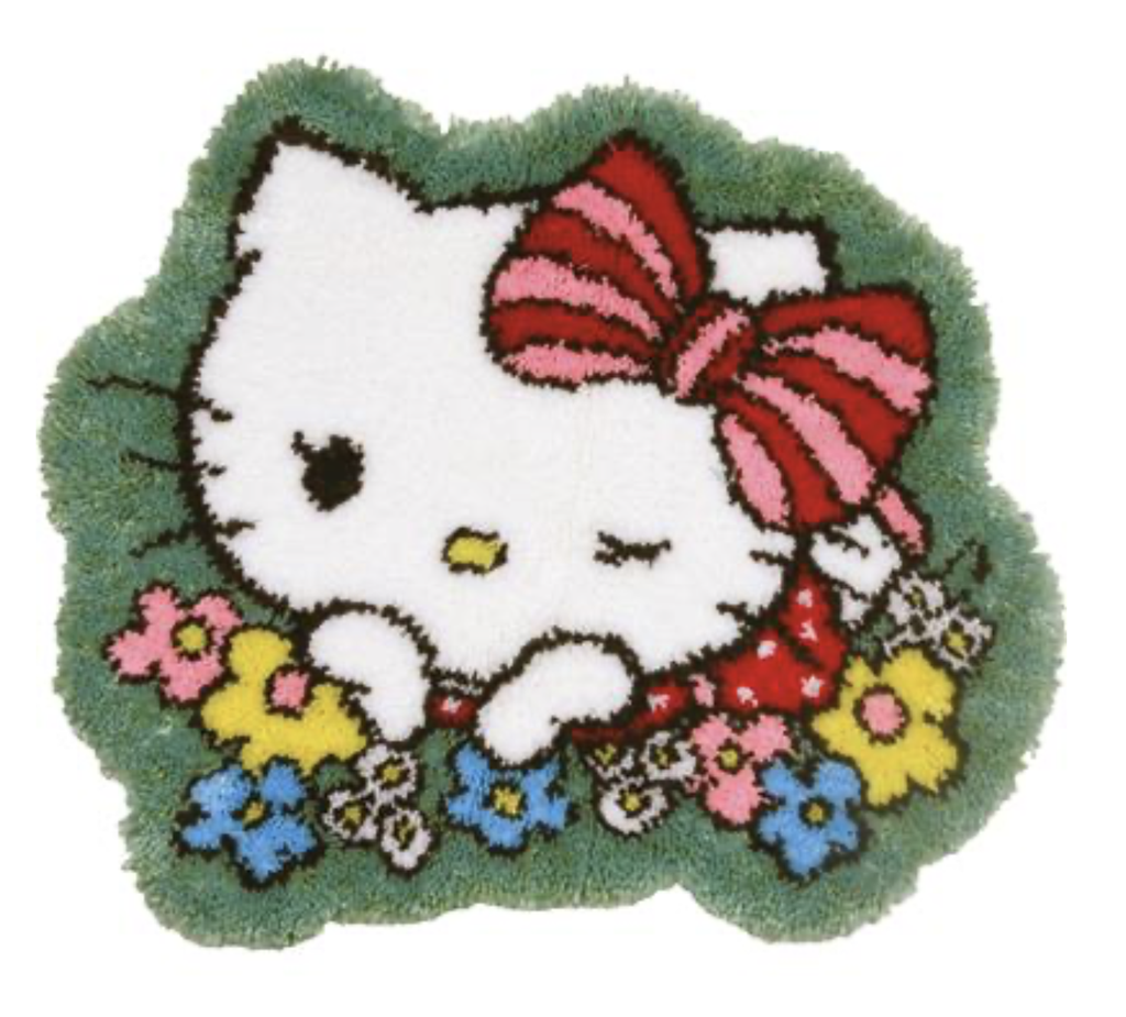Knoopvormtapijt kit Hello Kitty Flower Cuteness