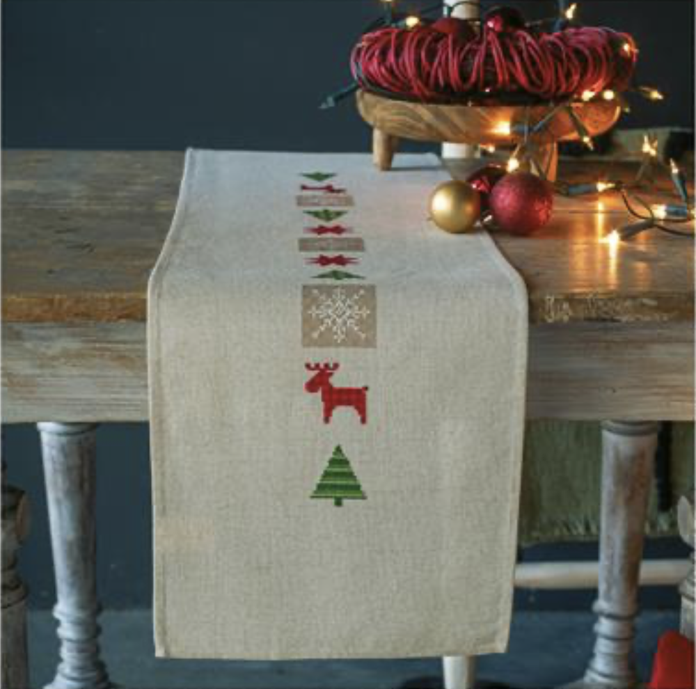 Loper kit Geruite kerstbomen