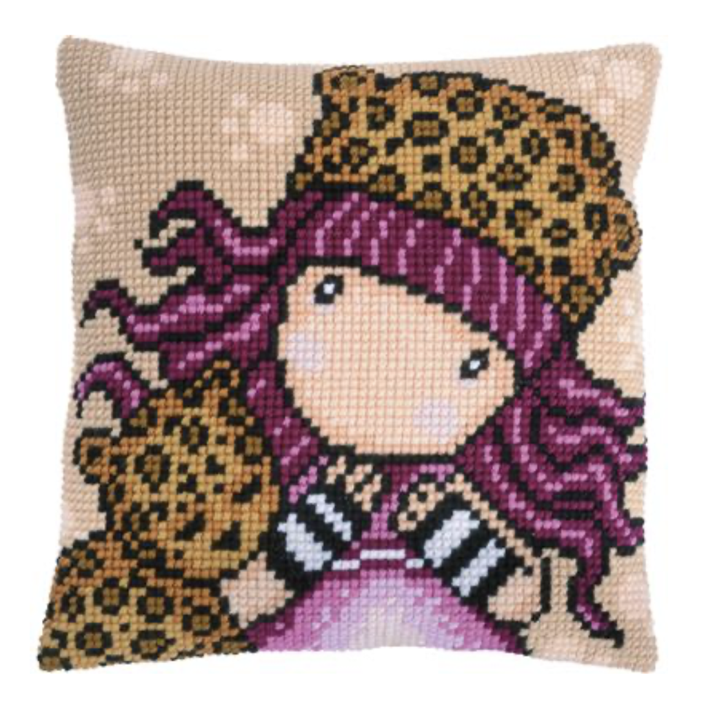 Kruissteekkussen kit Gorjuss Purrrrrfect Love