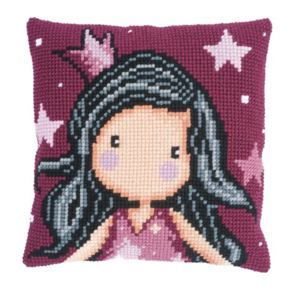 Kruissteekkussen kit Gorjuss Dreaming