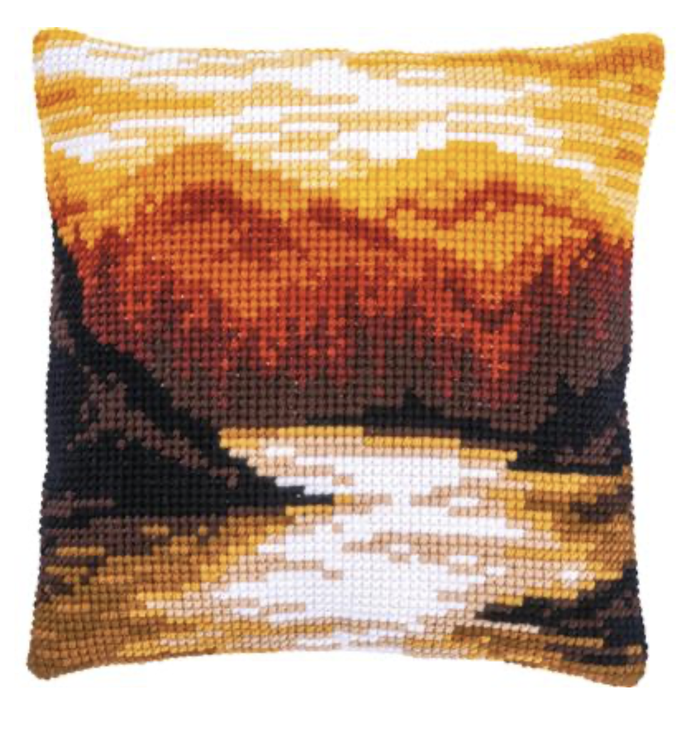 Kruissteekkussen kit Bergen