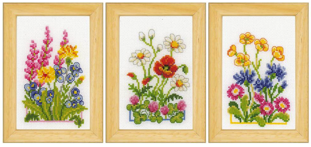 Miniatuur kit Veldbloemen set van 3