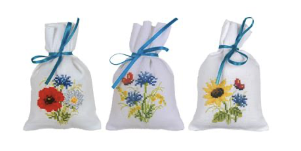 Kruidenzakje kit Veldbloemen set van 3