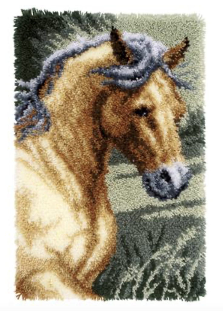 Knooptapijt kit Paard