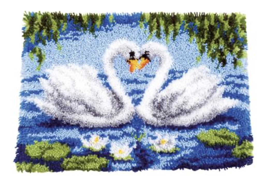 Knooptapijt kit Het zwanenmeer