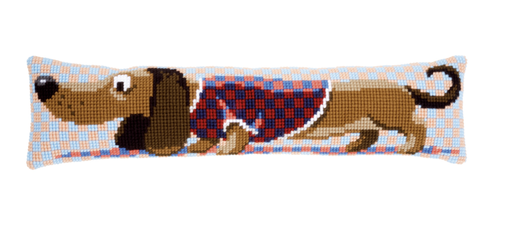 Kruissteektochtmat kit Teckel met jasje