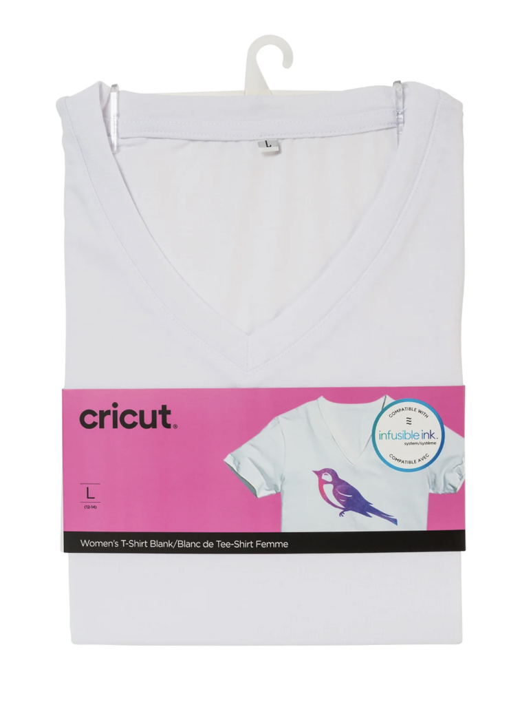 Dames T-shirt V-hals maat L