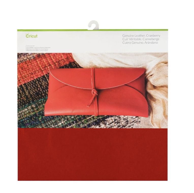 Genuine leather 30.5x30.5cm Cranberry