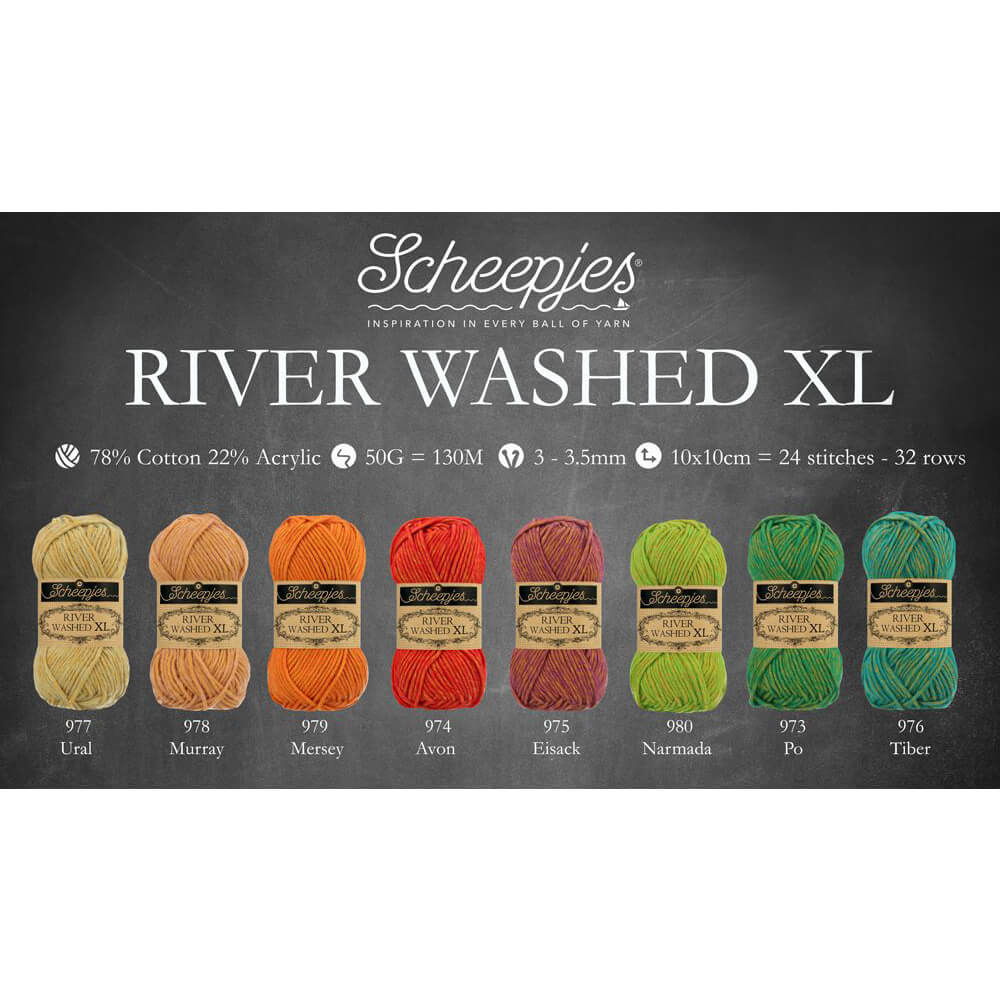 [60368] Scheepjes River Washed XL assorti. 50g - 8 kleuren