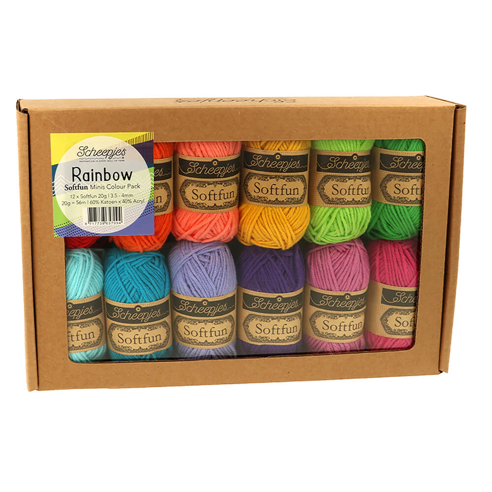 Scheepjes Softfun colour pack 12x20g - Rainbow