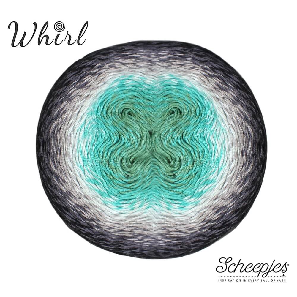 Scheepjes Whirl 1000m - 785 Minty Black Velvet