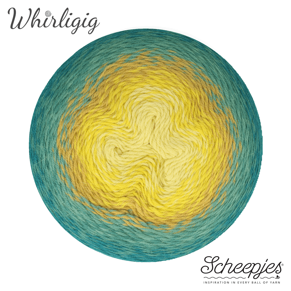 Scheepjes Whirligig 1x450g - 203 Teal to Yellow