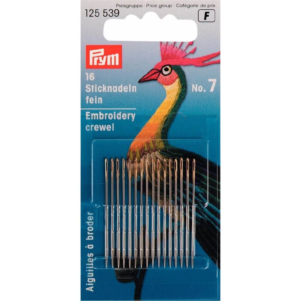 Prym Crewelnaalden staal 0.70x38mm zilver - 16st
