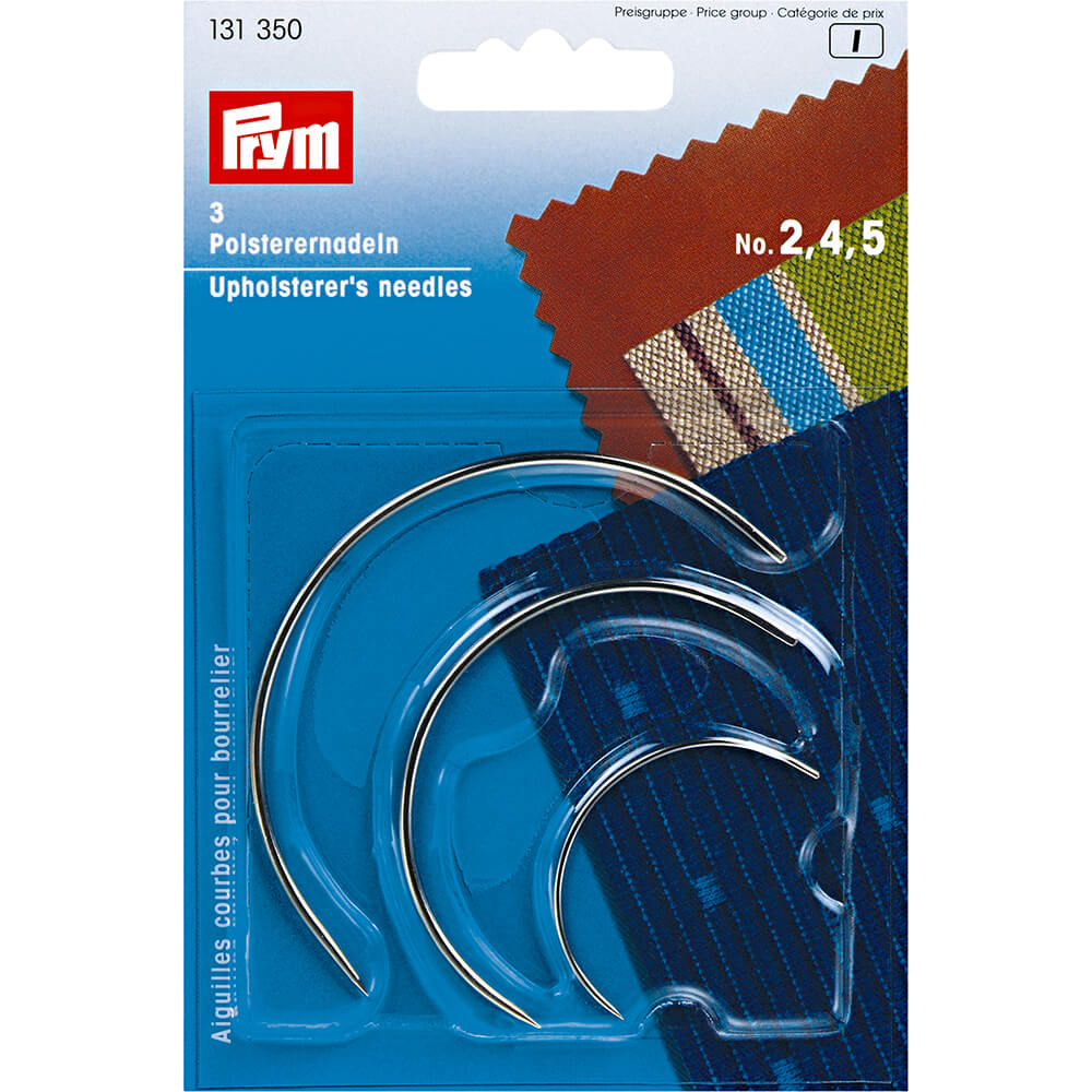 Prym Gebogen stoffeerdersnaalden assortiment zilver - 3st