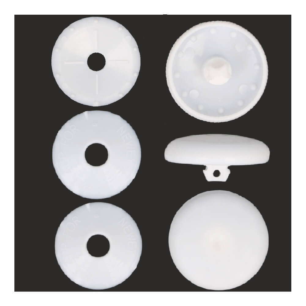 [323247] Prym Stofknopen kunststof 29mm wit - 50st