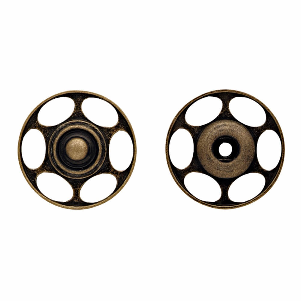 Prym Aannaaidrukknoop voor wol 25mm oudmessing - 2st