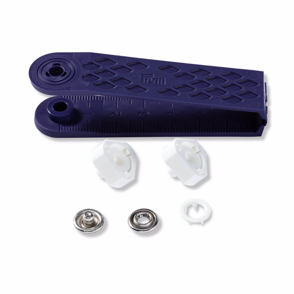 Prym Naaivrijdrukknoop jersey tandring 10mm wit - 10st