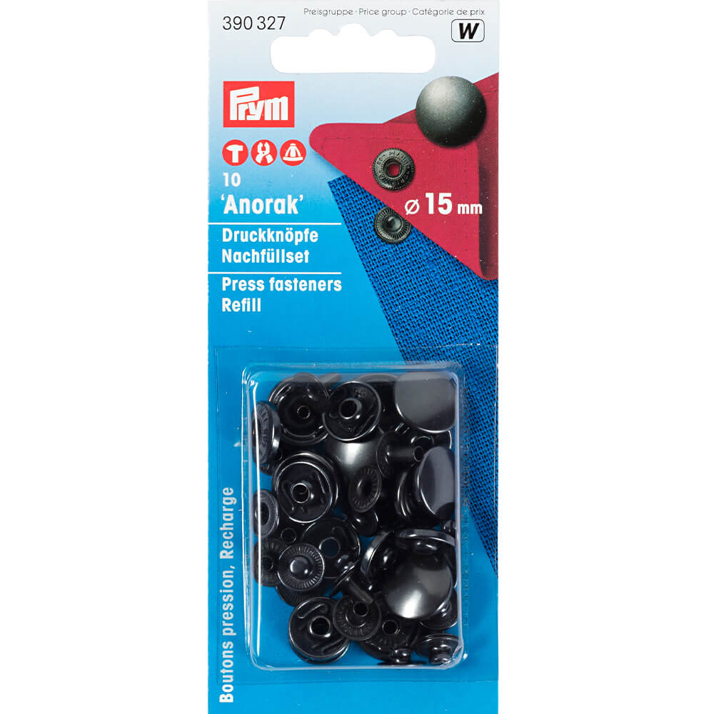 Prym Naaivrijdrukknoop navulling 15mm brons - 10st