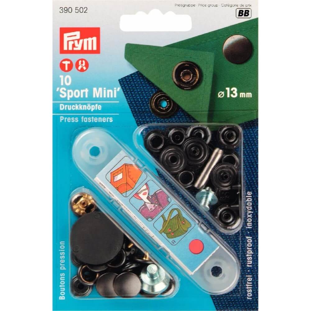 Prym Naaivrijdrukknoop sport mini 13mm brons - 10st