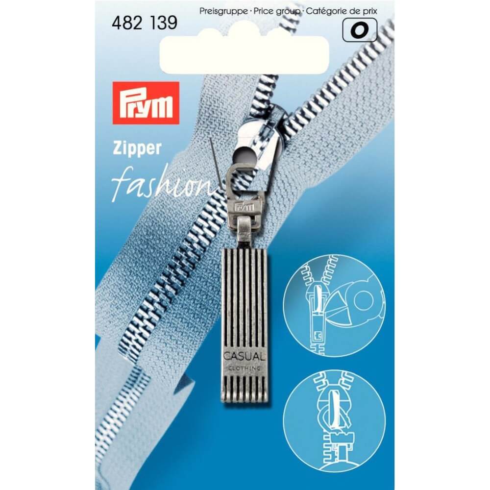 Prym Ritsenschuiver casual oud-zilver - 