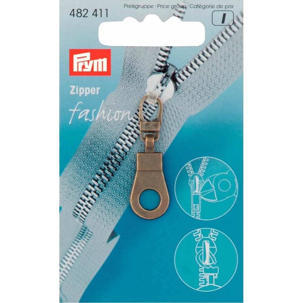 Prym Ritsenschuiver ring oudmessing - 
