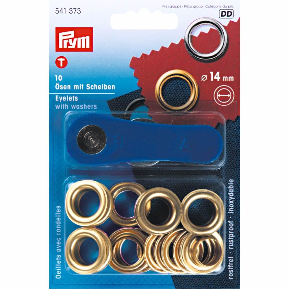 Prym Ringen en schijven 14mm goud - 10st