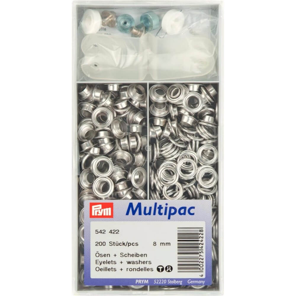 Prym Ringen met schijven 8mm zilver - 200st