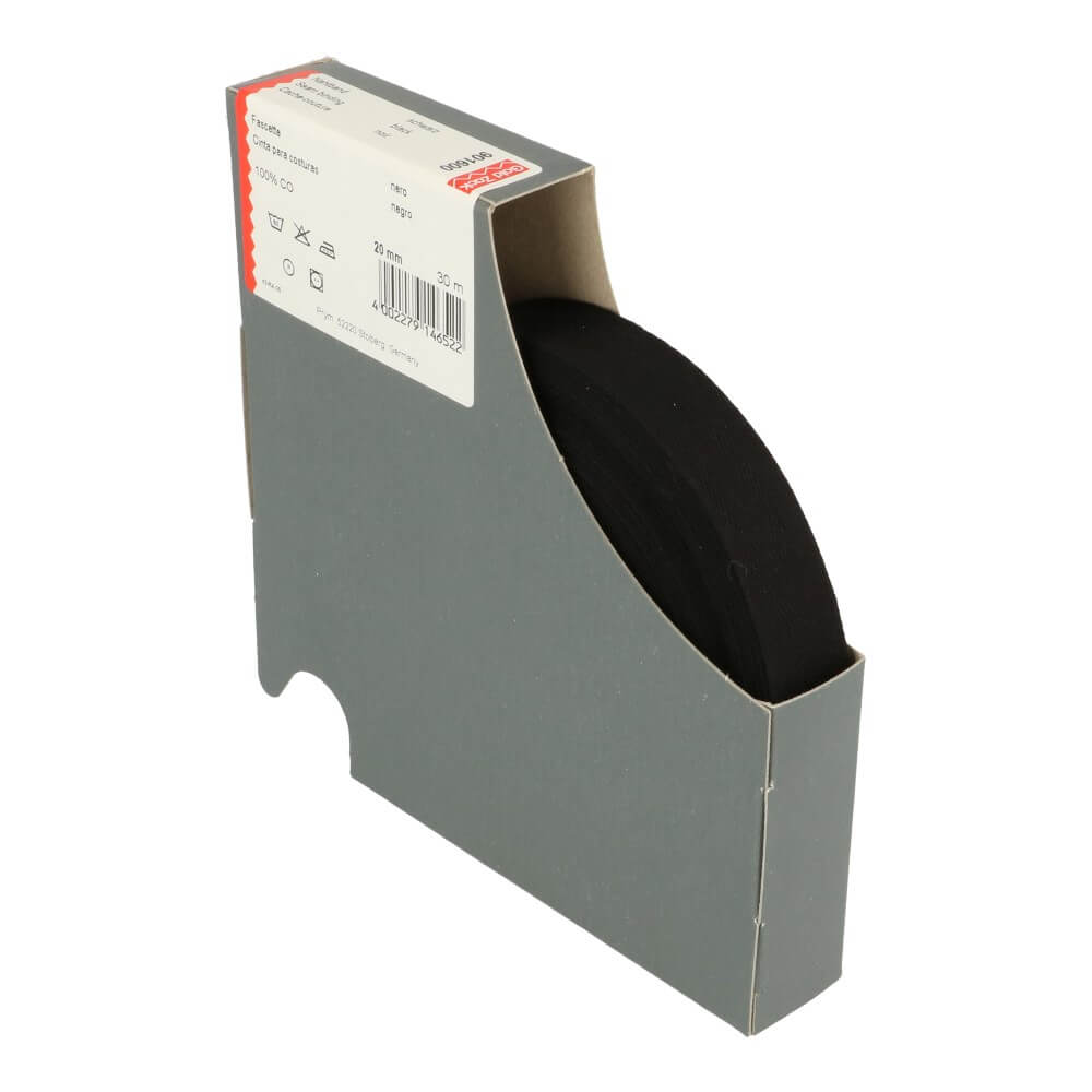 Prym Keperband 20mm zwart - 30m