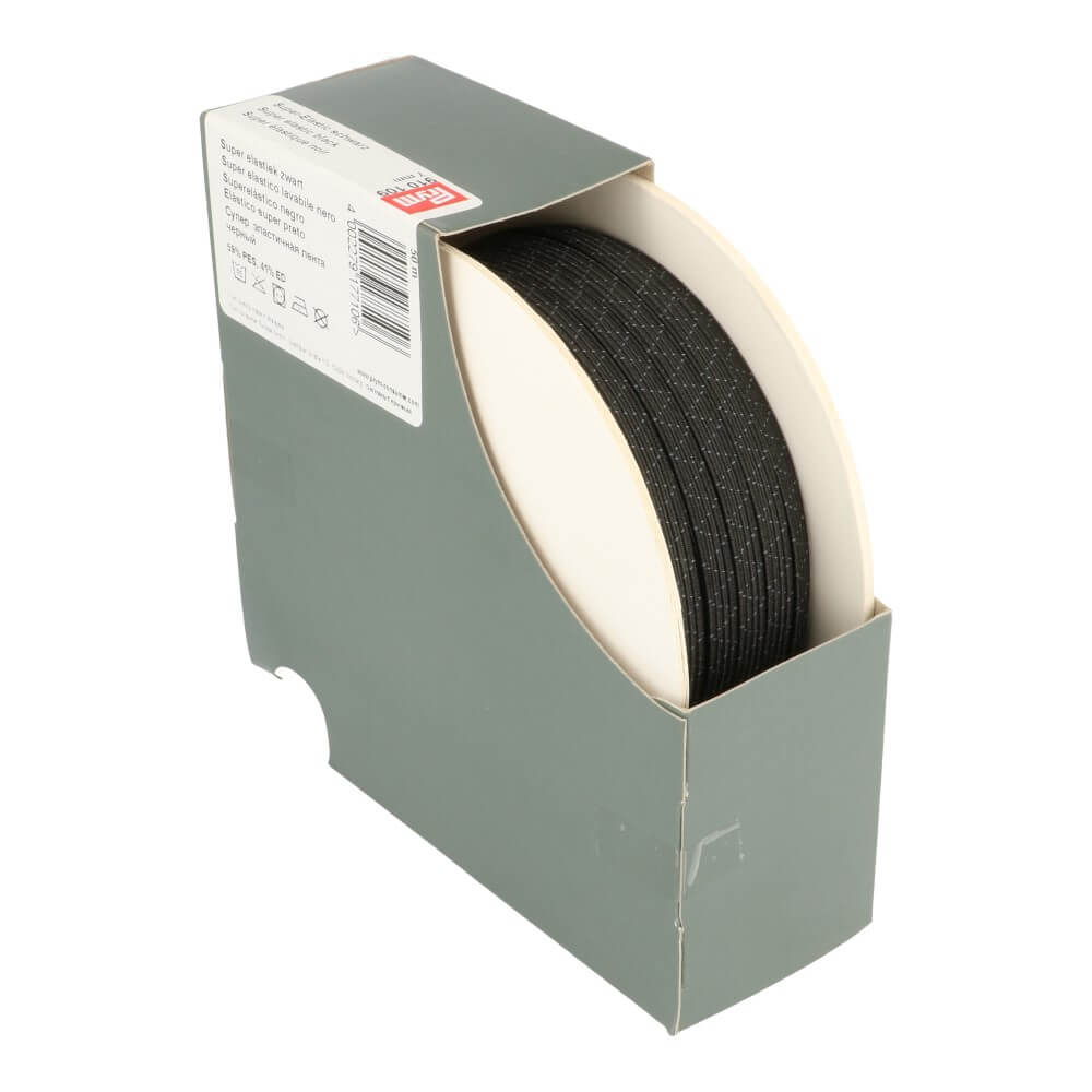 [910109] Prym Super elastiek 7mm zwart - 50m
