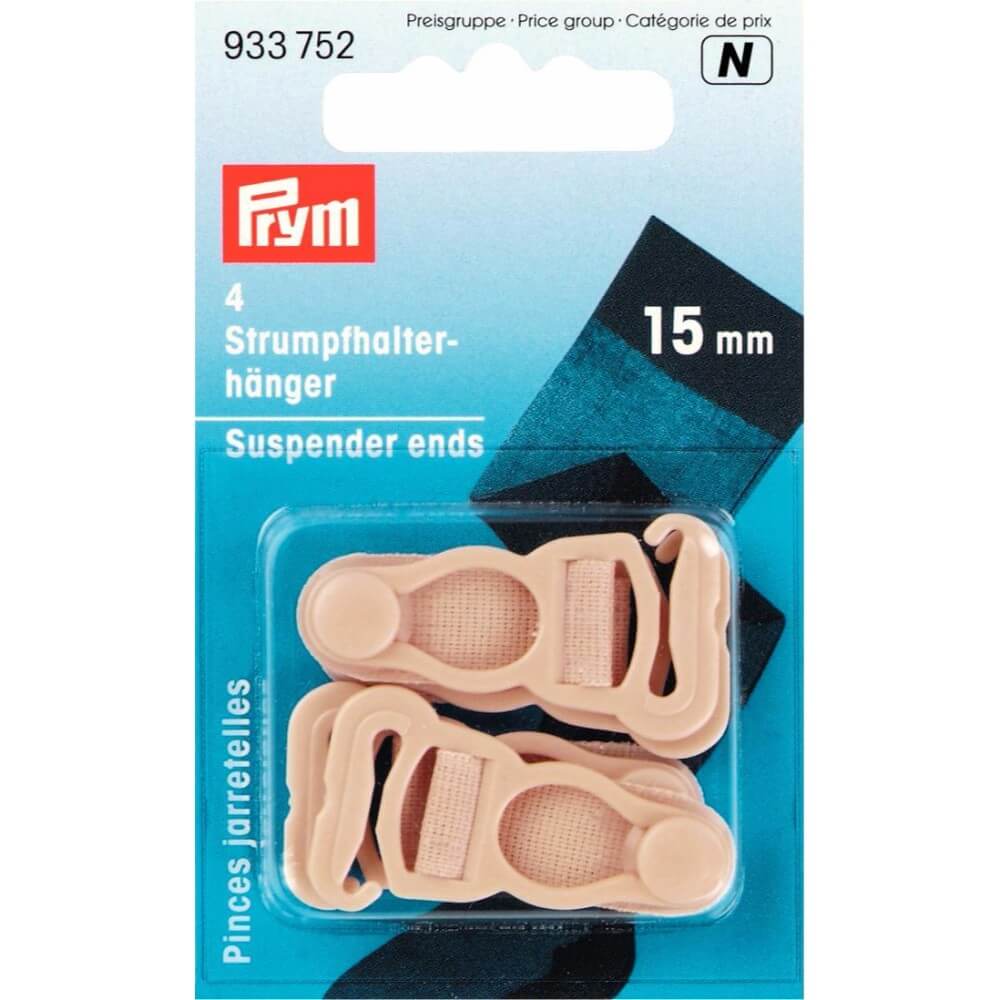 Prym Jarretelhangers kunststof 15mm beige - 