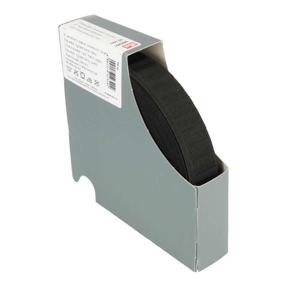 Prym Elastisch tailleband 25mm zwart - 10m