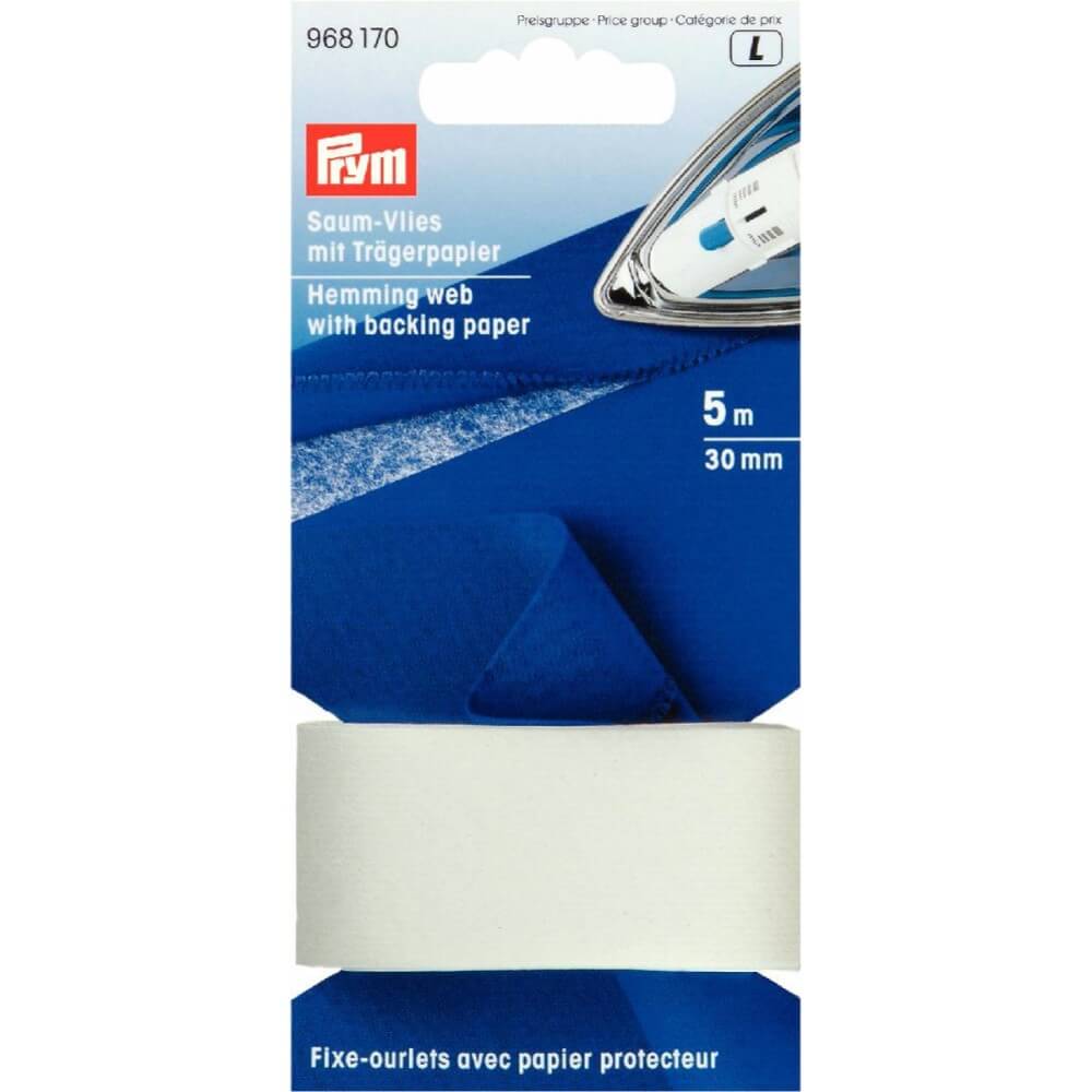 Prym Zoomvlies met schutpapier 30mm wit - 
