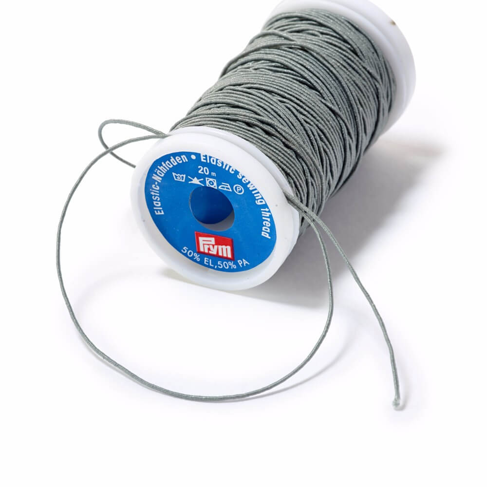 Prym Elastisch naaigaren 0.5mm lichtgrijs - 20m