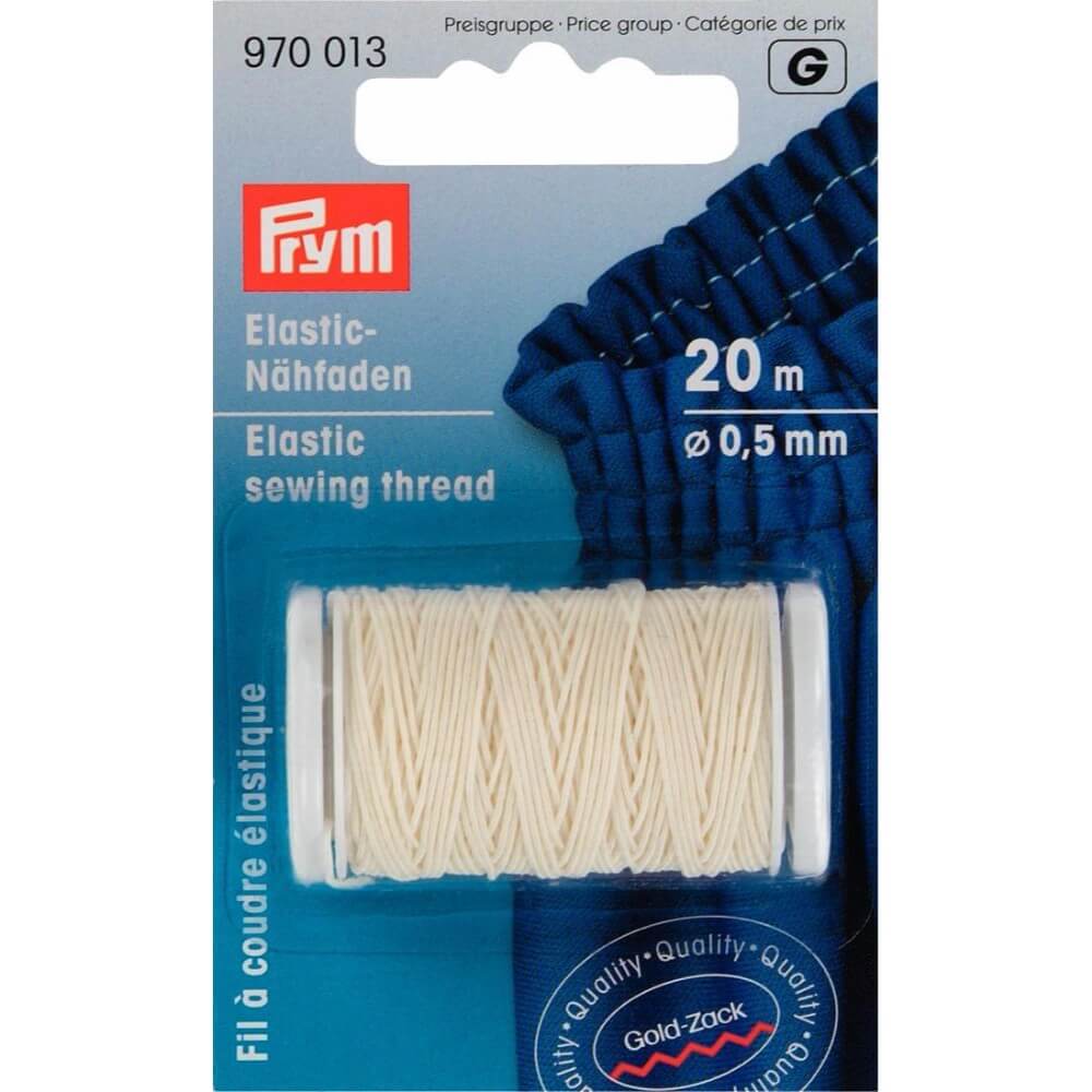Prym Elastisch naaigaren 0.5mm gebroken wit - 20m