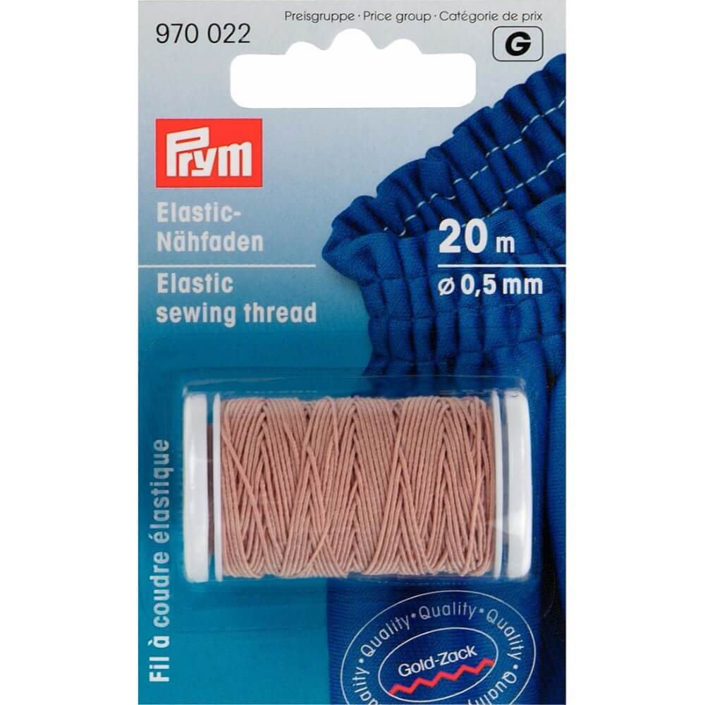 Prym Elastisch naaigaren 0.5mm zandkleurig - 20m
