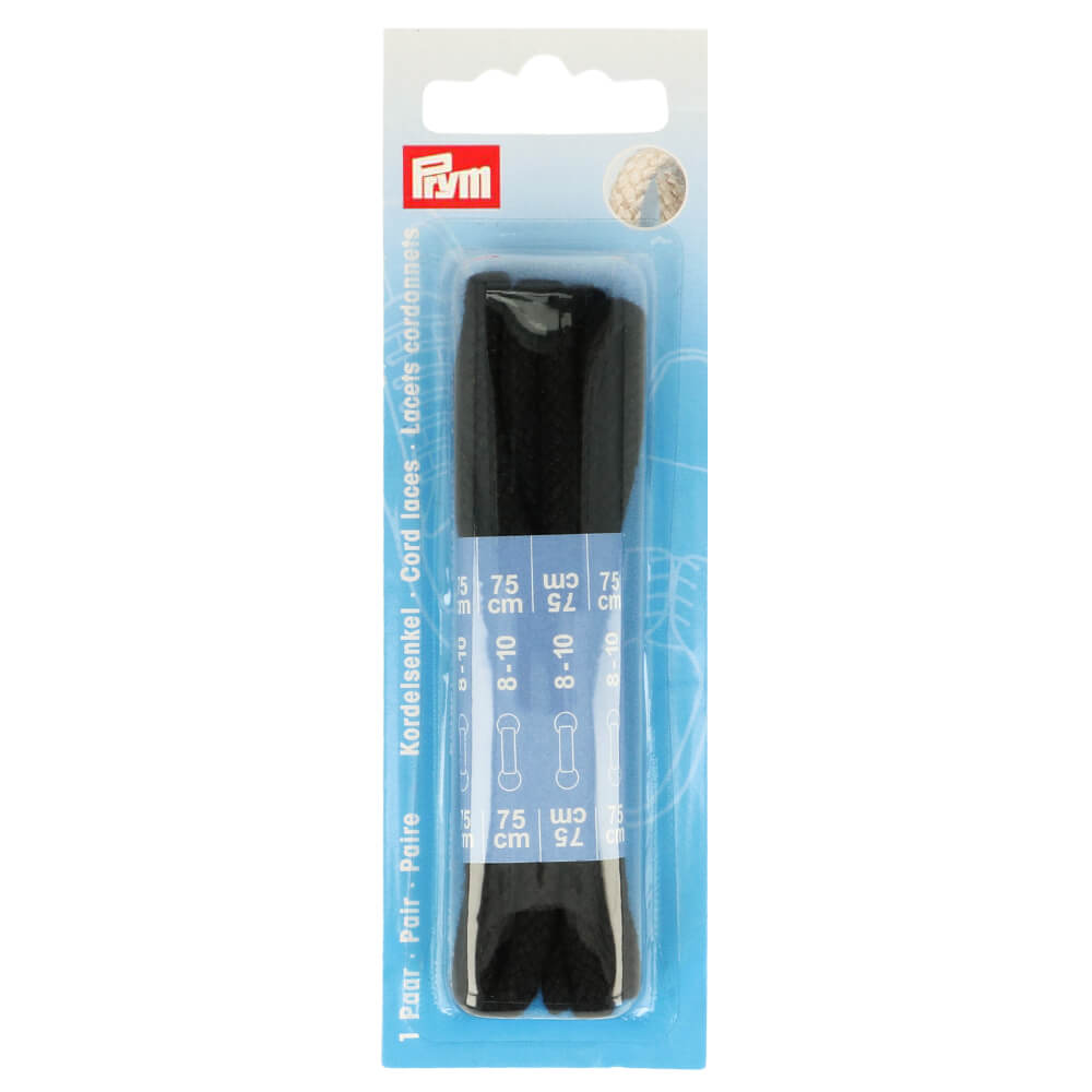 Prym Koordveters 0,75cm zwart - 2st