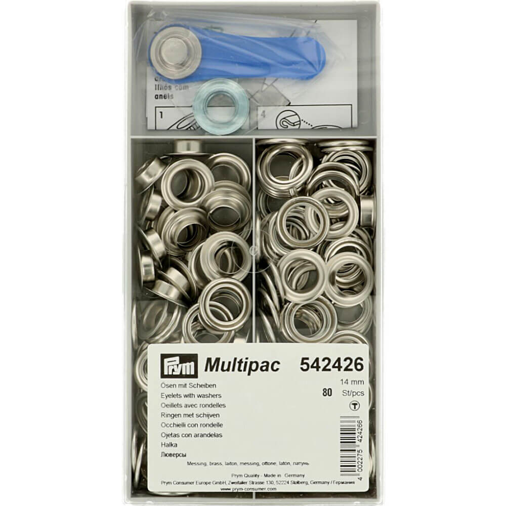 Prym Ringen met schijven 14mm zilver - 80st