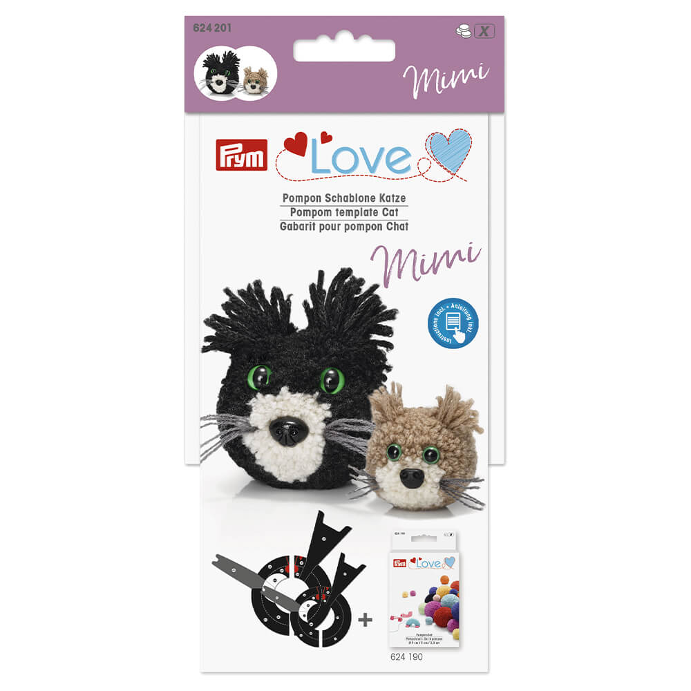 Prym Love pompon sjabloon kat Mimi - 