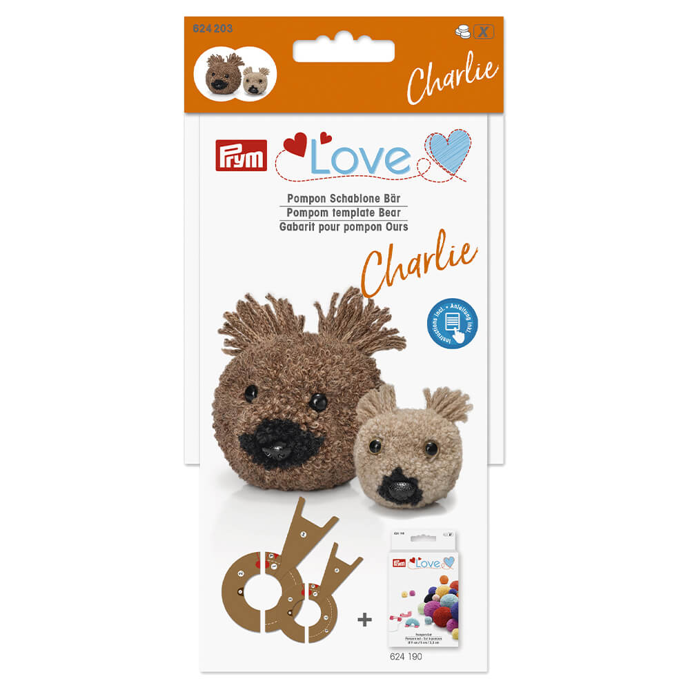 Prym Love pompon sjabloon beer Charlie - 