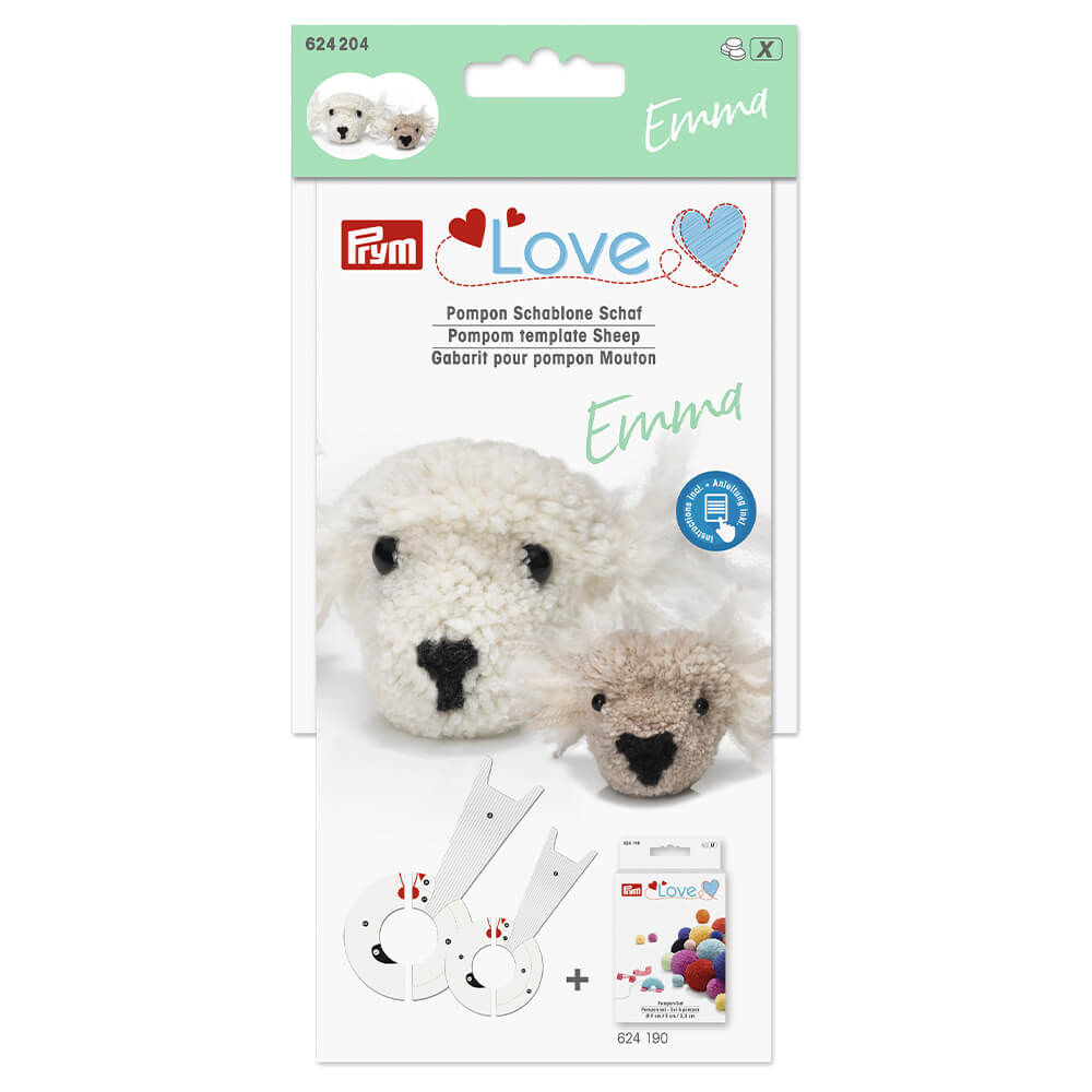 Prym Love pompon sjabloon schaap Emma - 