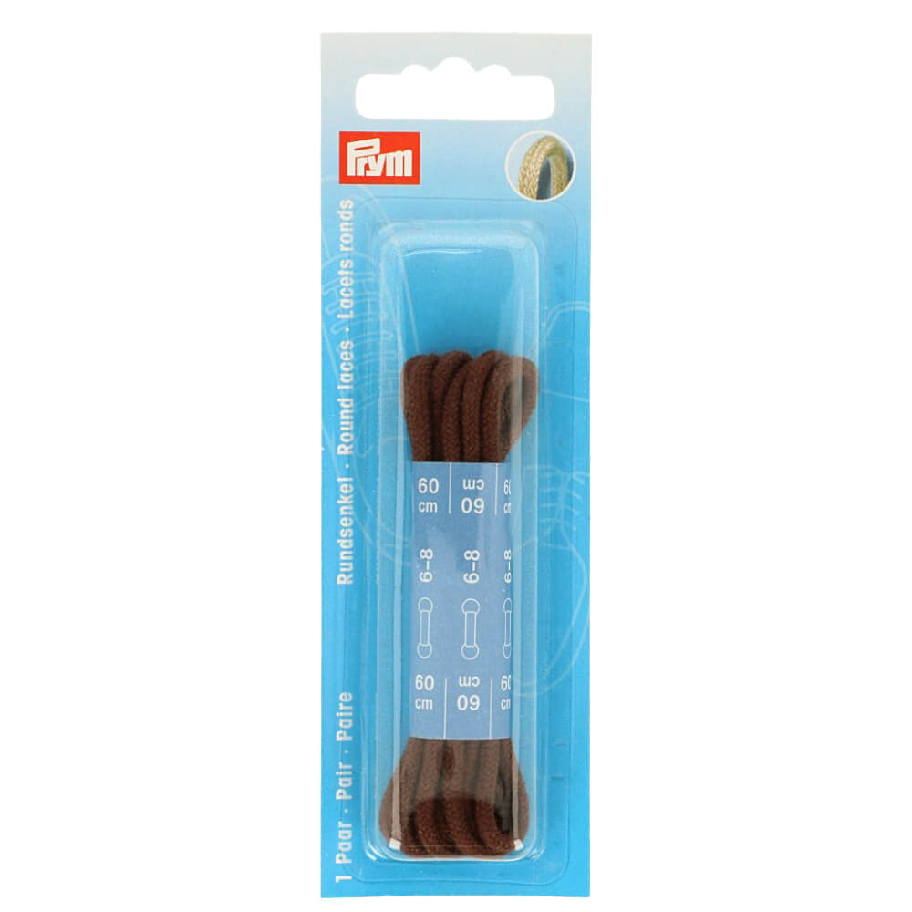 Prym Ronde veters 0,3x60cm bruin - 2st