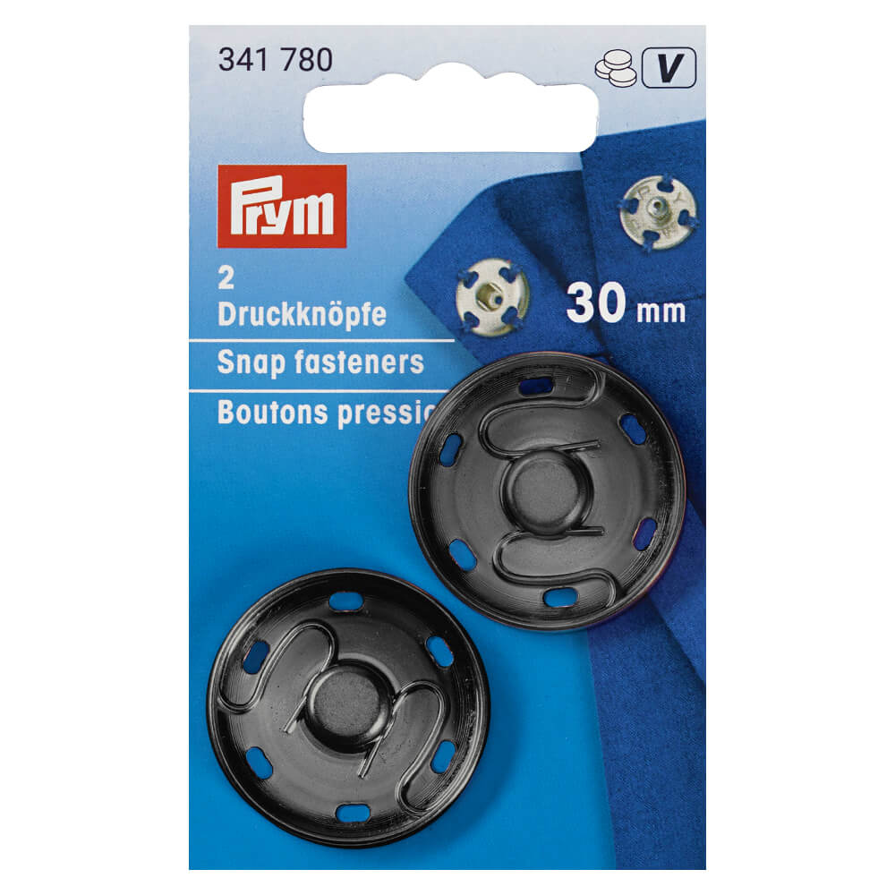 Prym Aannaaidrukknoop messing 30mm geschut brons - 2st