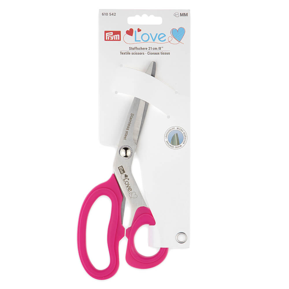 Prym Love stofschaar microvertanding 21cm fuchsia - 