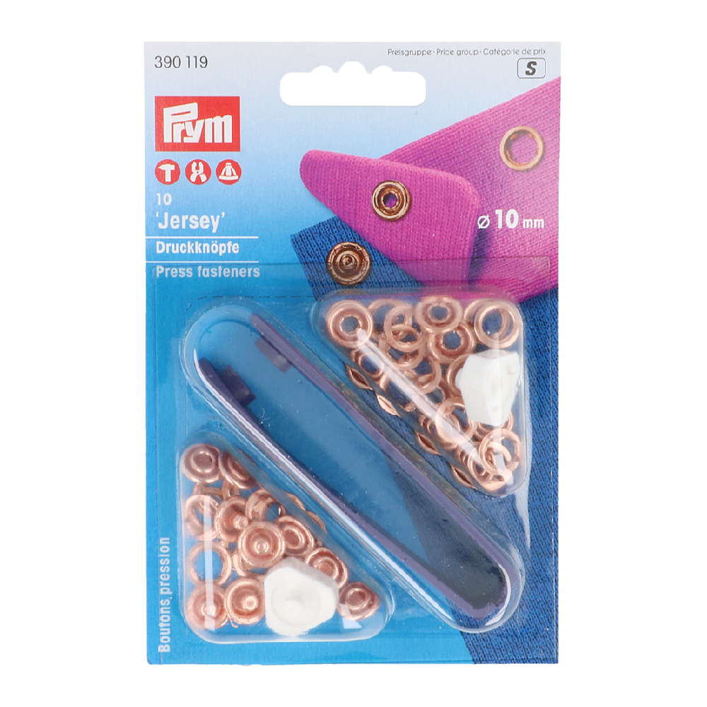 Prym Naaivrijdrukknoop jersey 10mm verkoperd - 10st