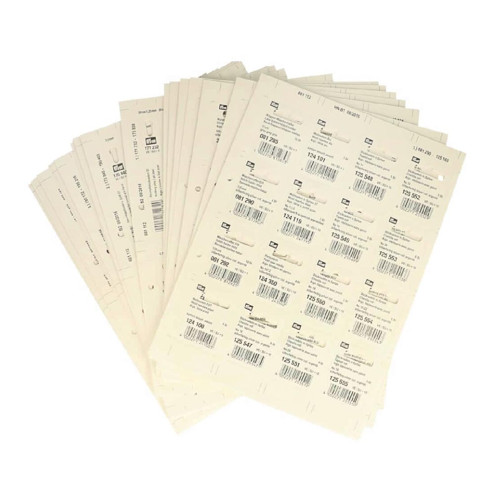 Prym Dispositiekaartjes brei- en haaknaalden - 1st