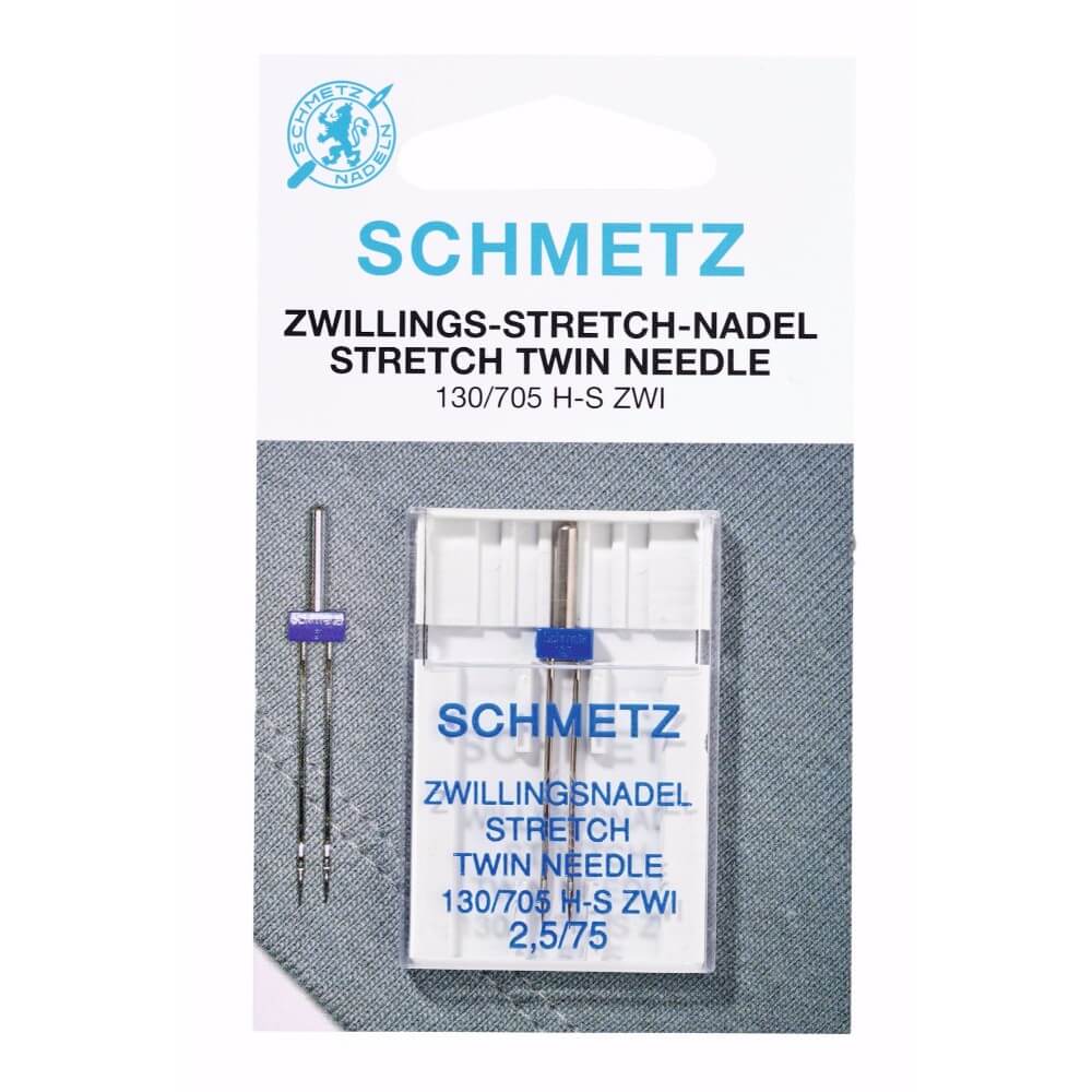 Schmetz Stretch tweeling 1 naald 2.5-75 